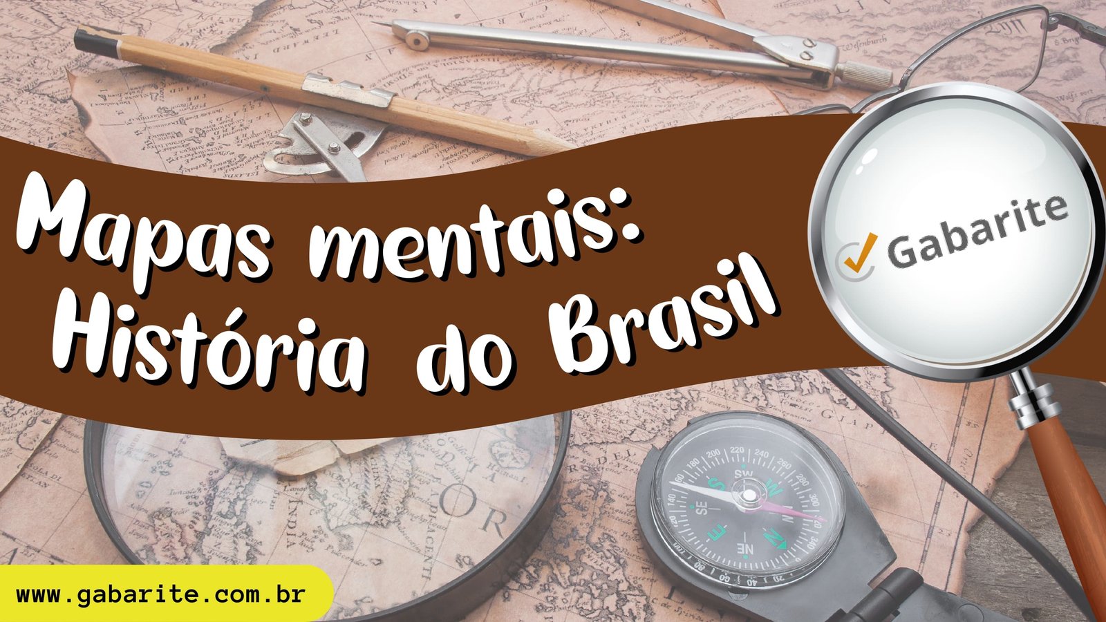 História do Brasil - 60 Mapas Mentais + 20.000 Questões + 6 E-books