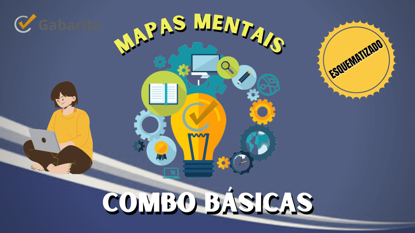 Combo Básicas - 585 Mapas Mentais + 20.000 Questões + 6 E-books