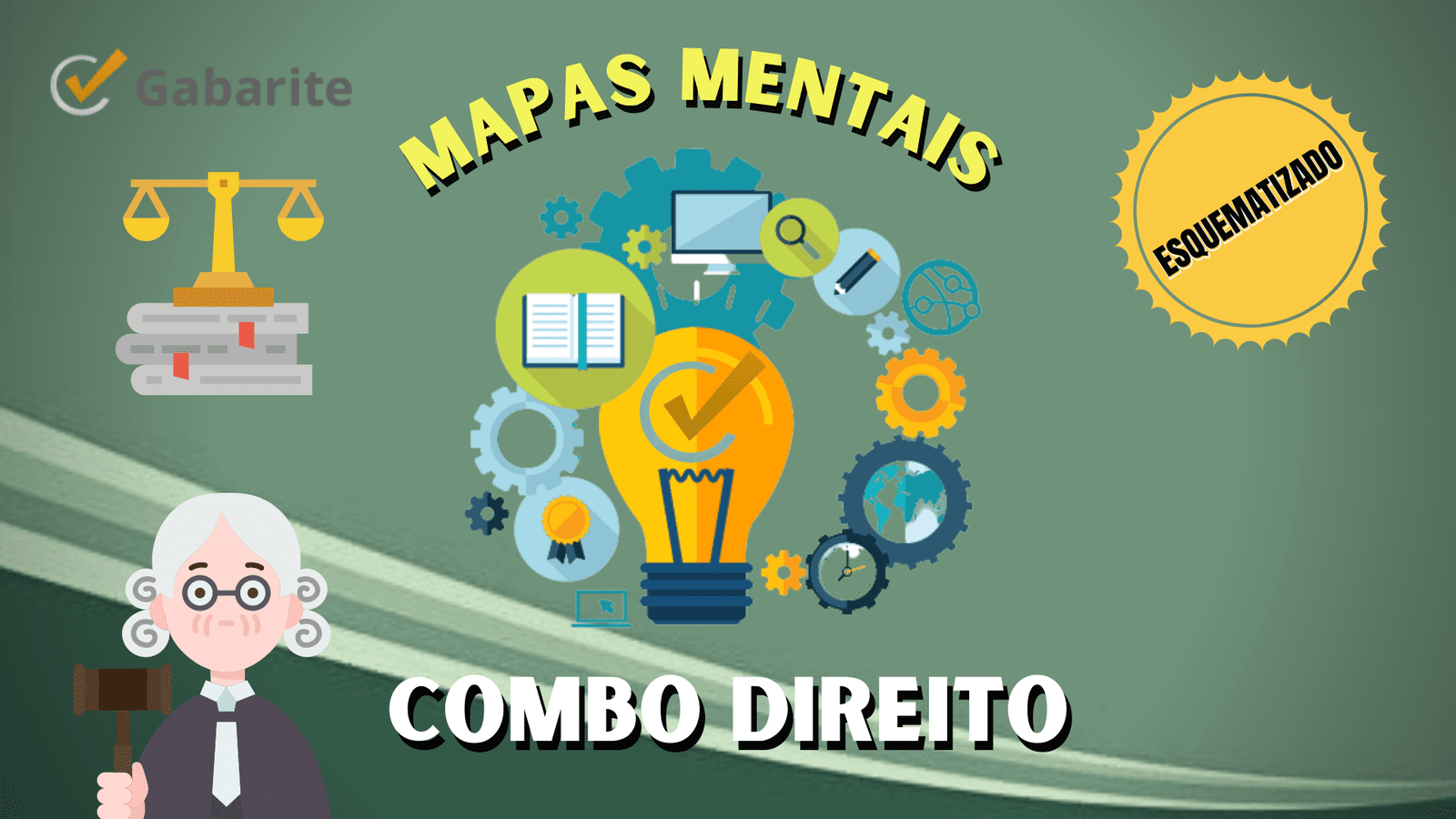 Combo Direito - 640 Mapas Mentais + 20.000 Questões + 6 E-books