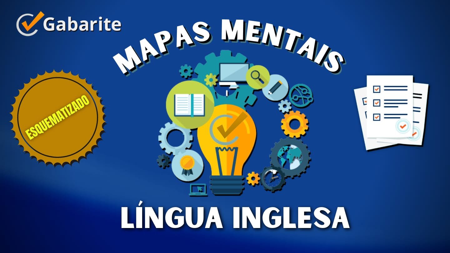 Língua Inglesa - 80 Mapas Mentais + 20.000 Questões + 6 E-books